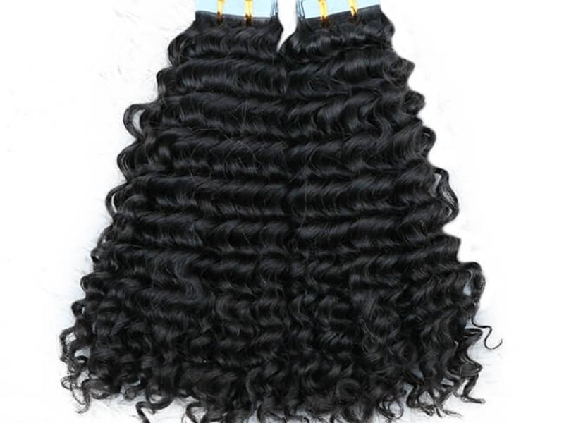 Deep Wavy Tape In Hair Extensions