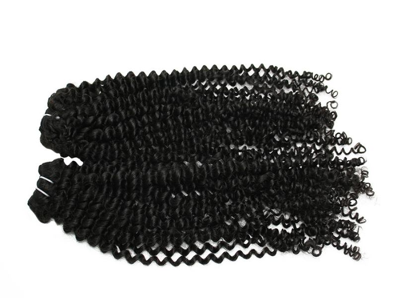 Deep Curly Machine Weft Hair Extensions