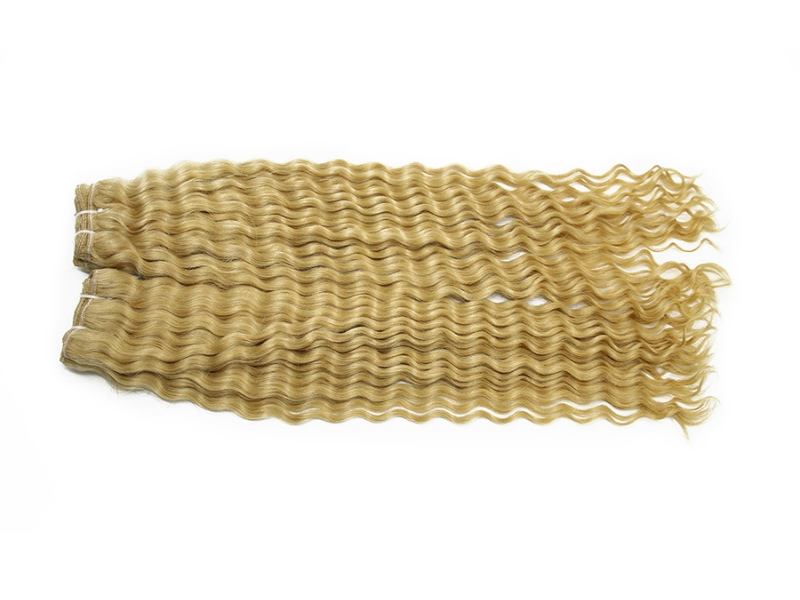 Deep Curly Machine Weft Hair Extensions