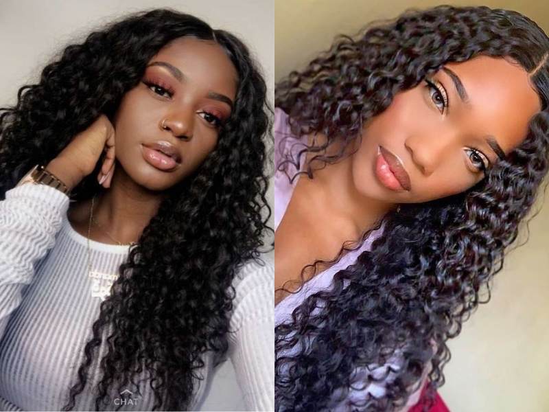 Deep Curly Machine Weft Hair Extensions