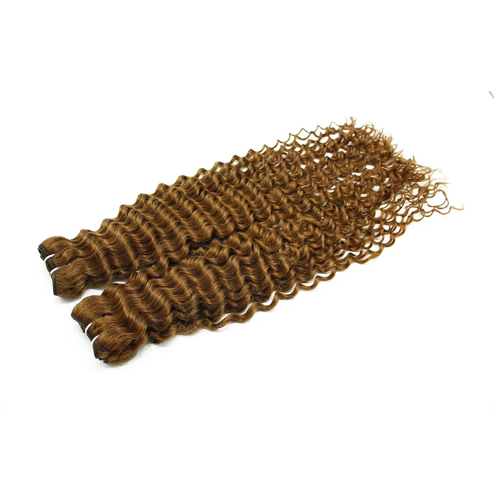 Deep Curly Machine Weft Hair Extensions
