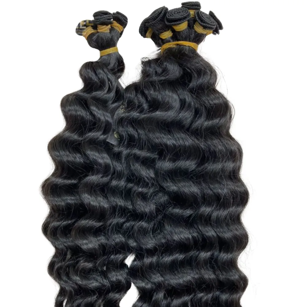 Deep Wavy Hand Tied Weft Extensions