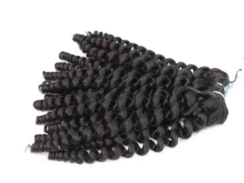 Kinky Curly Machine Weft Hair Extensions