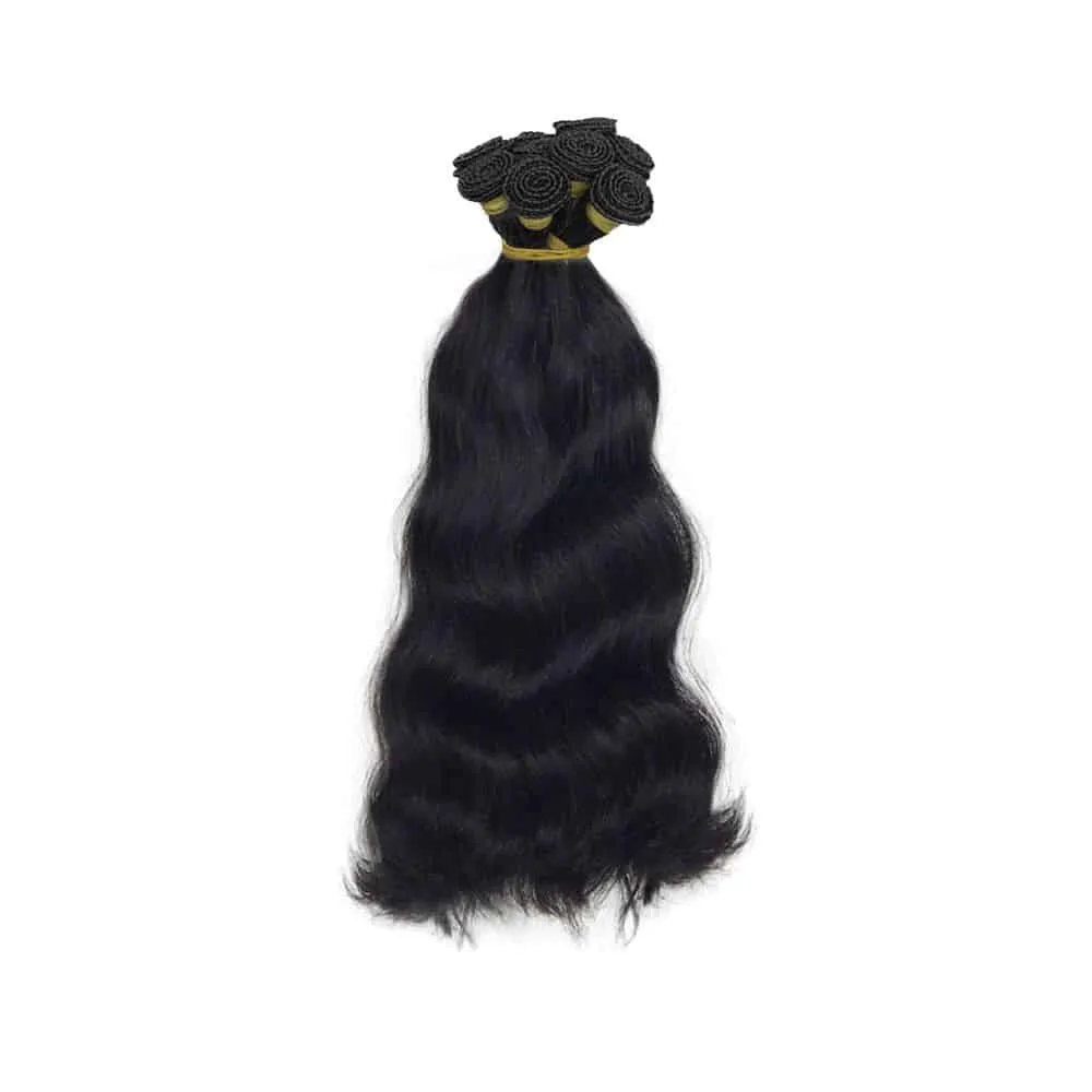 Natural Wavy Hand Tied Weft Extensions