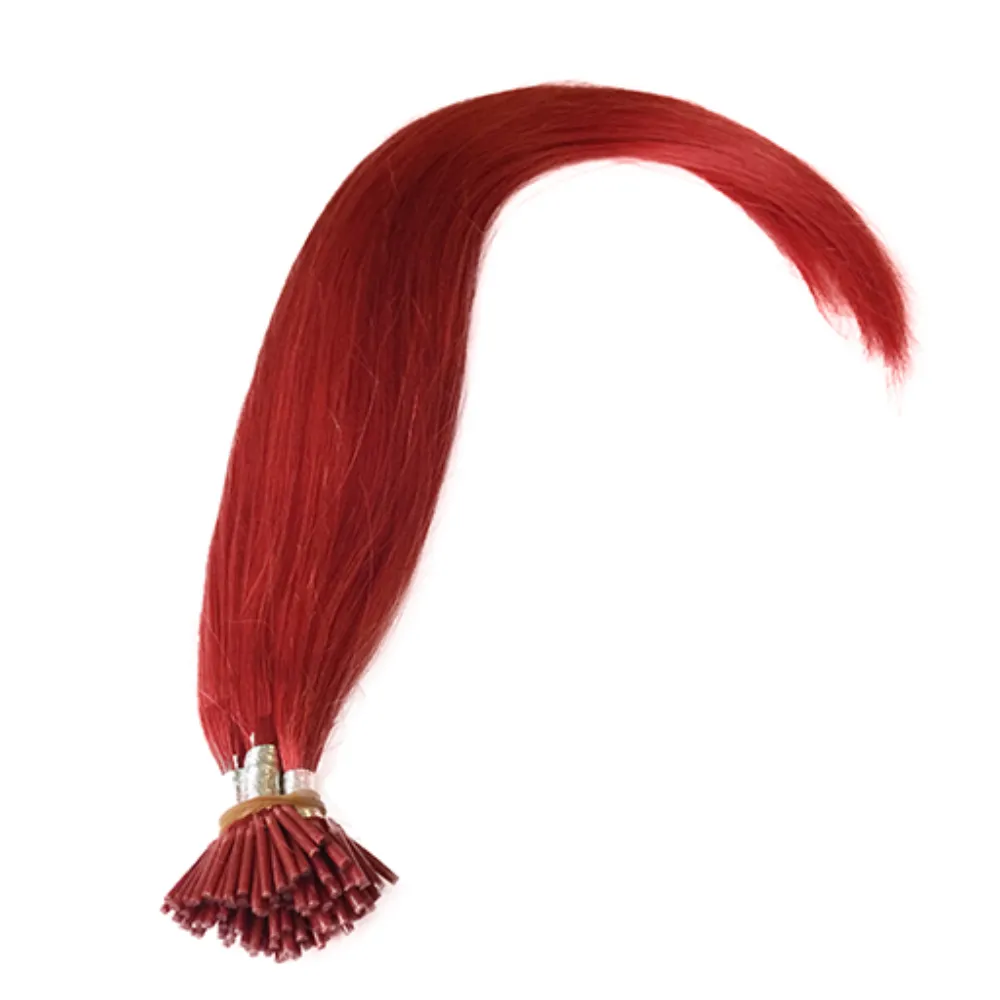Red I-Tip Hair Extensions