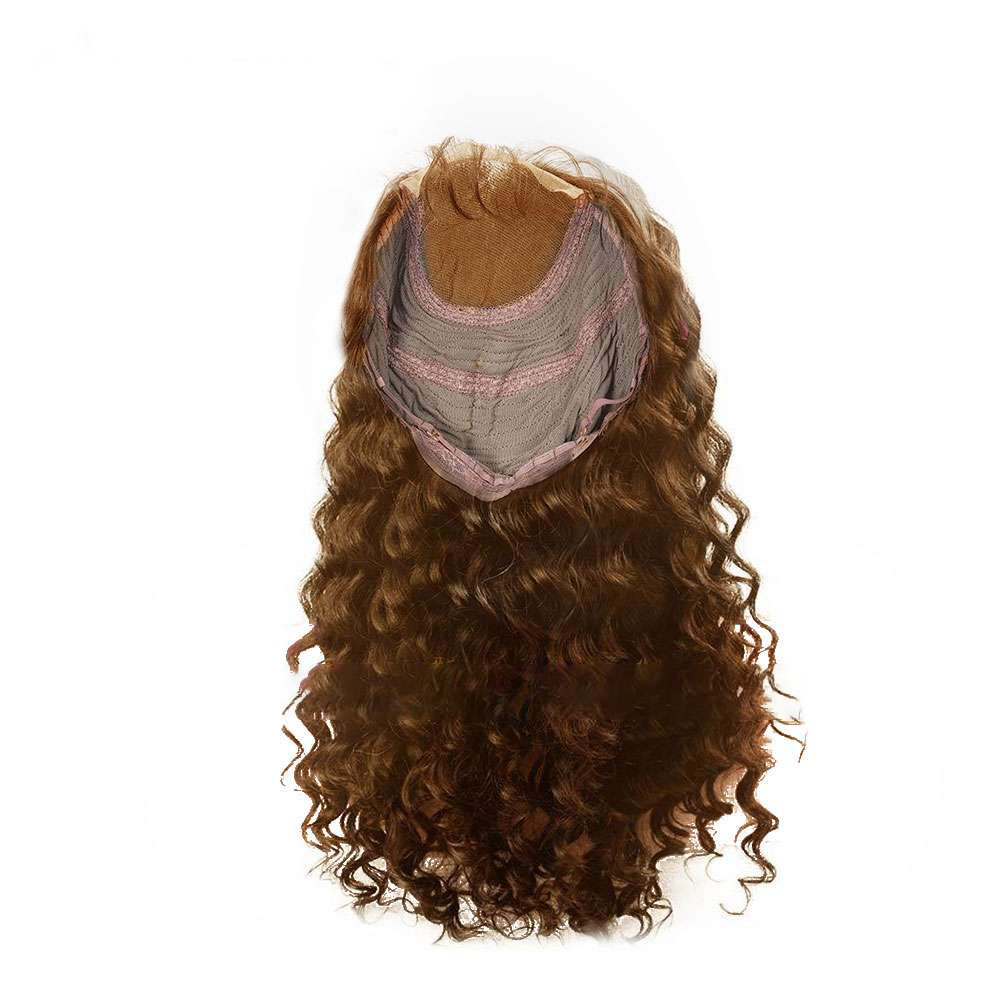 Deep Wavy Light Brown Lace Closure Wig