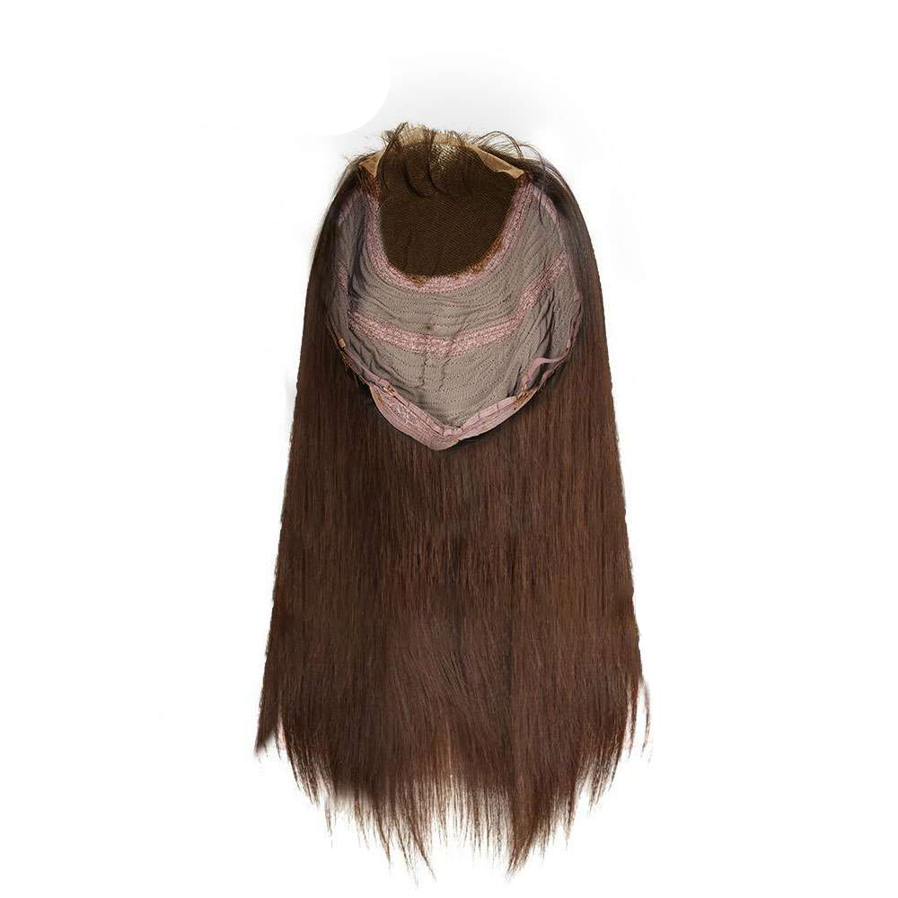 Straight Dark Brown Lace Closure Wig