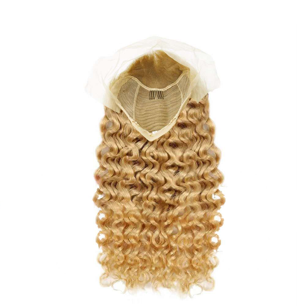 Deep Wavy Light Blonde Lace Front Wig