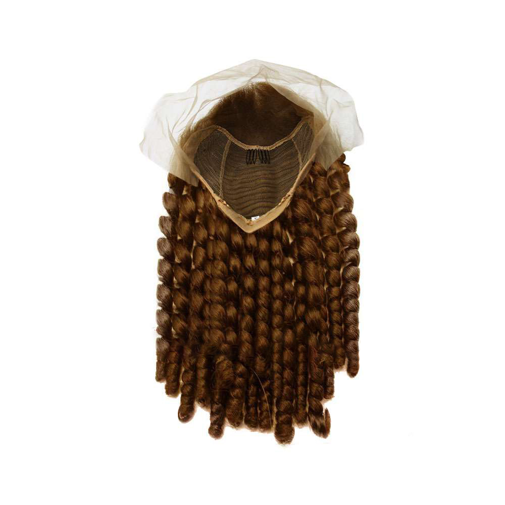 Kinky Curly Dark Brown Lace Front Wig