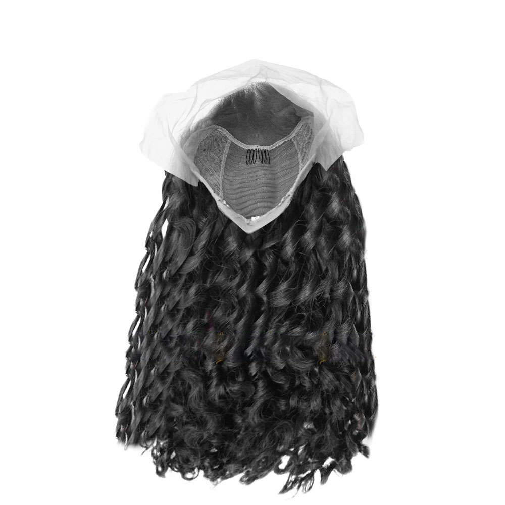 Romantic Curly Black Lace Front Wig