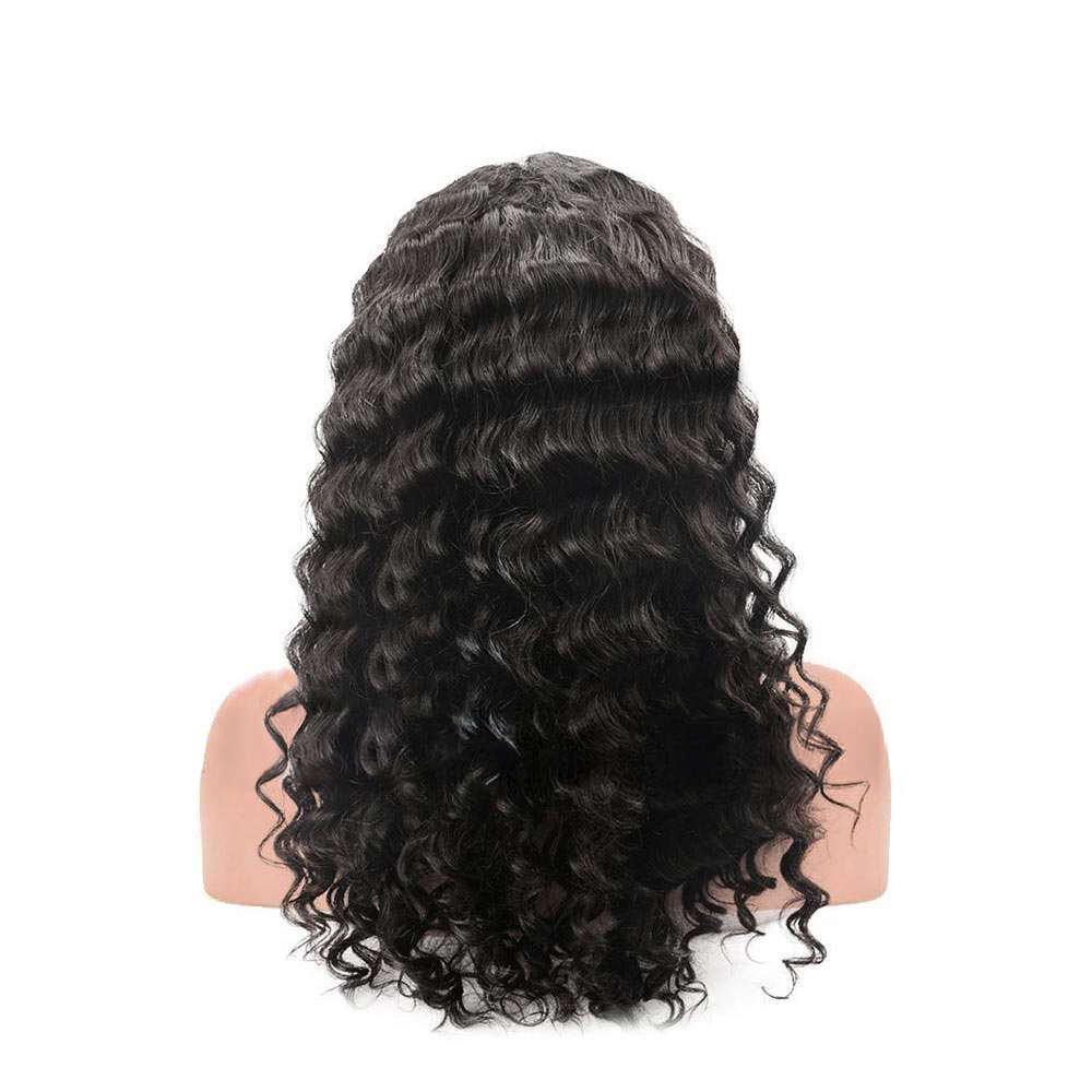 Deep Wavy Black Full lace Wig