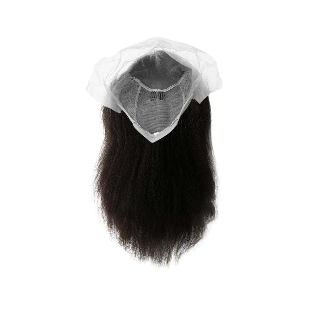 Kinky Straight Black Lace Front Wig