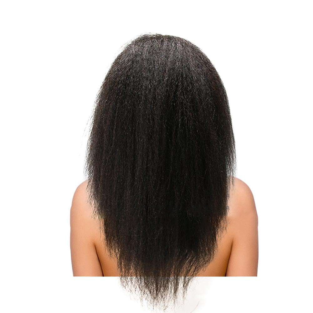 Kinky Straight Black Full lace Wig