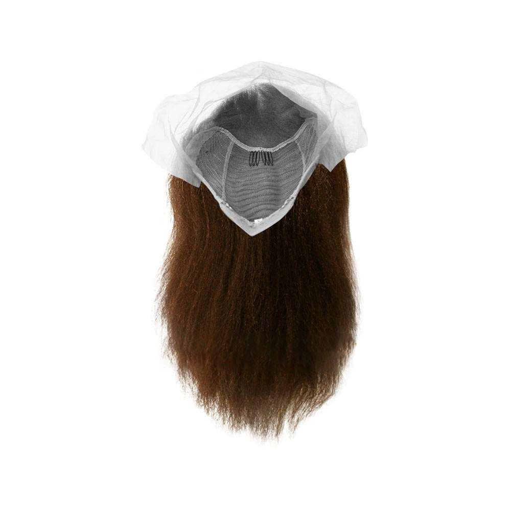 Kinky Straight Dark Brown Lace Front Wig