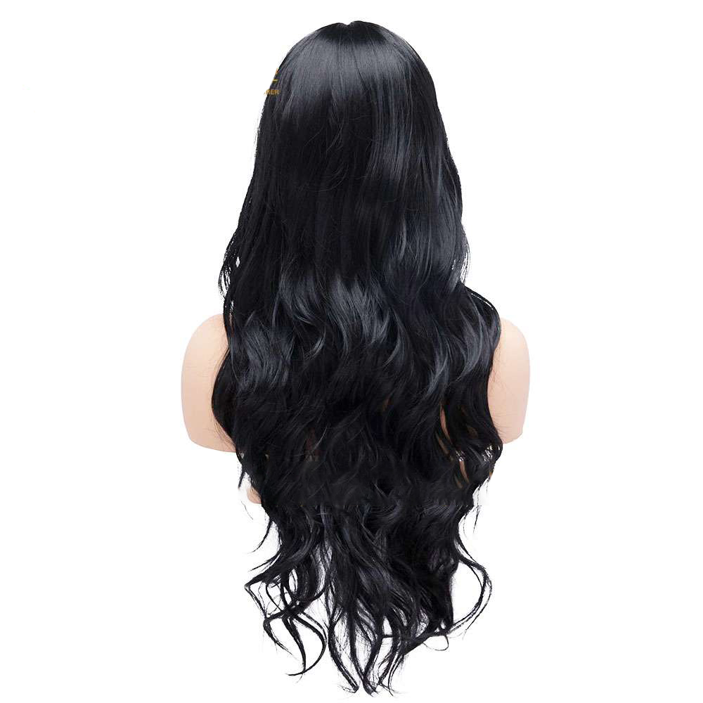 Natural Wavy Black Full lace Wig