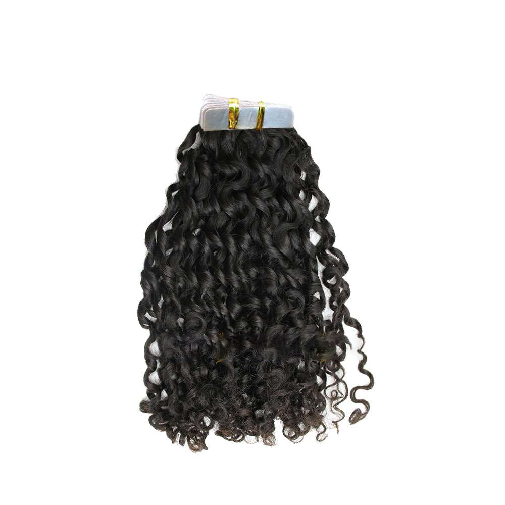 Romantic Curly Black Tape-in hair extensions