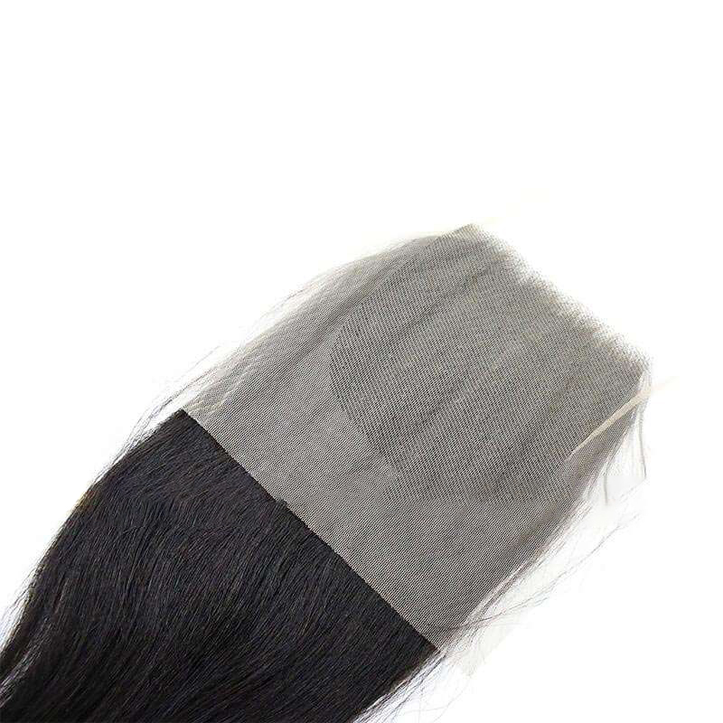 Yaki Straight Black Lace Closure Wig