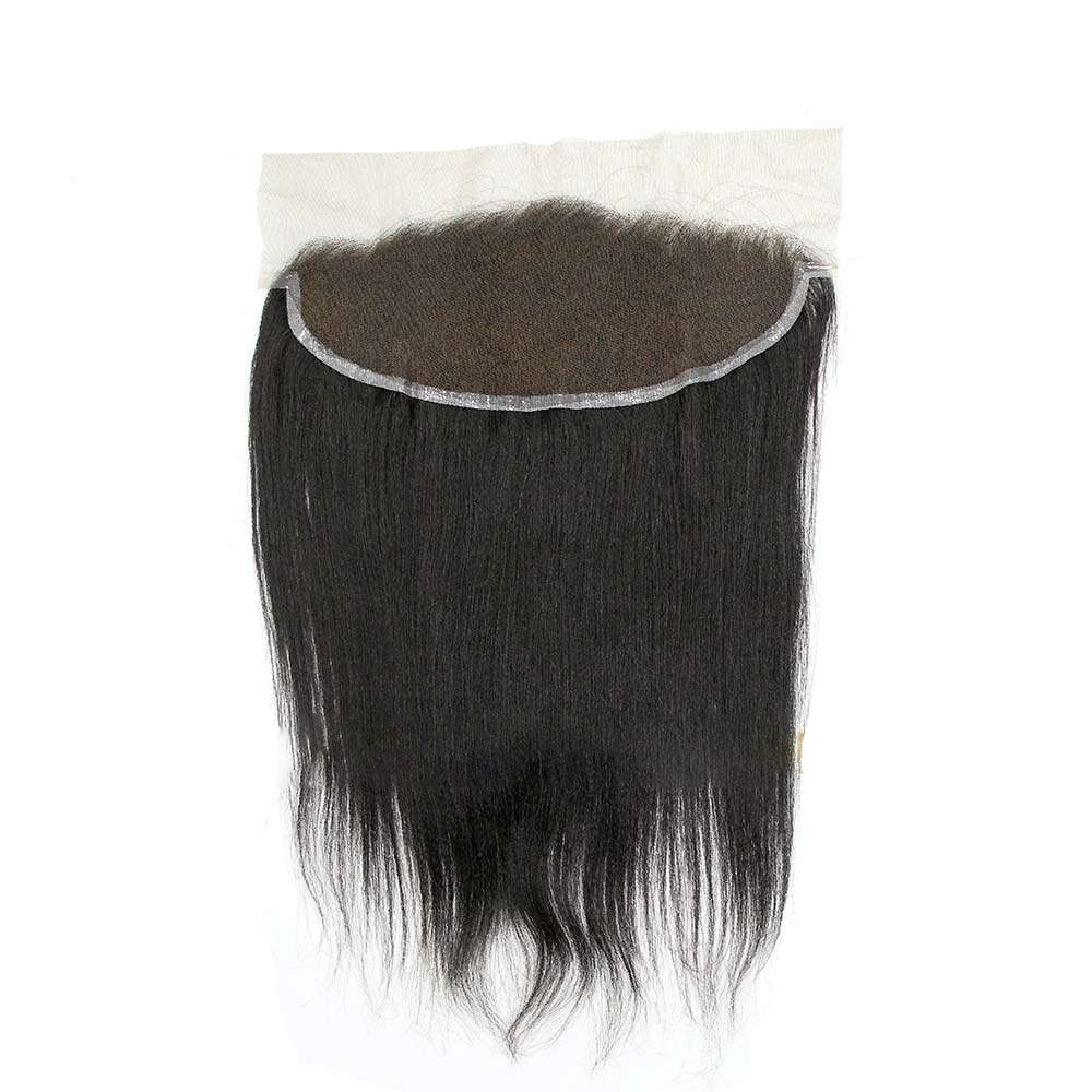 Yaki Straight Black Lace Front Wig