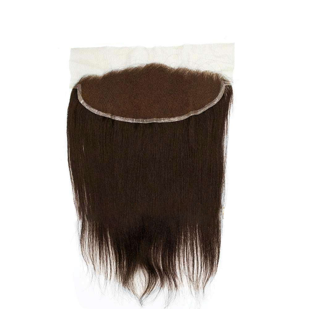 Yaki Straight Dark Brown Lace Front Wig
