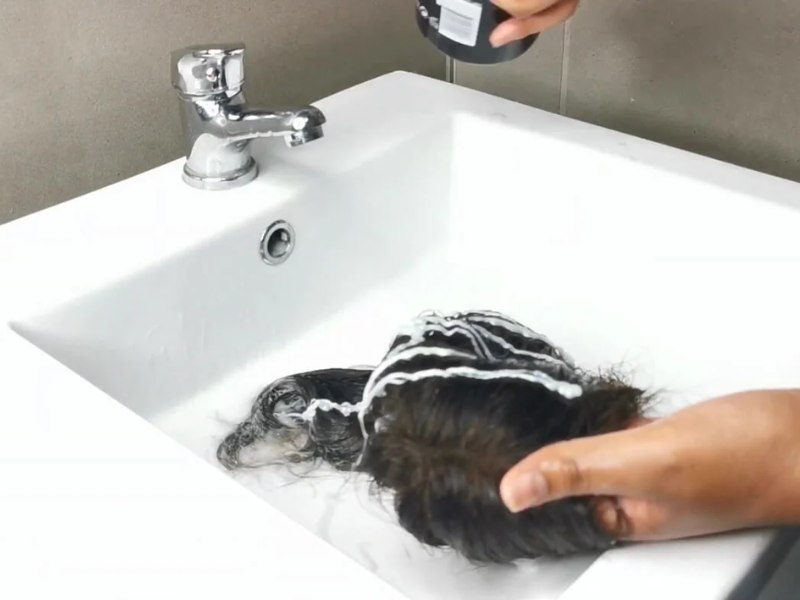 Wash your wig before starting the process